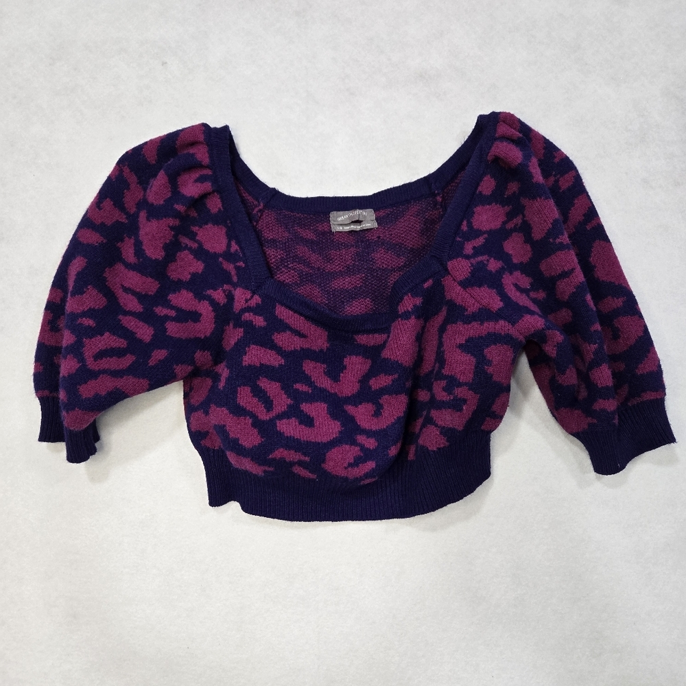 Urban Outfitters Leopard Print Crop Sweater